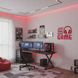 Just One More Game Gaming Sticker Decal Gamer Wall Art Decor Decoration Gift - thumbnail 2