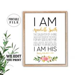 Nursery Decor/ Baby Girl Gift Baptism Gift Shower Christening Confirmation New Wall Art Prints - thumbnail 2