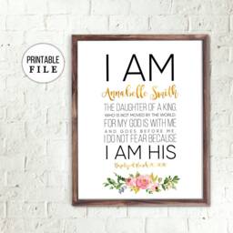 Nursery Decor/ Baby Girl Gift Baptism Gift Shower Christening Confirmation New Wall Art Prints - thumbnail 3