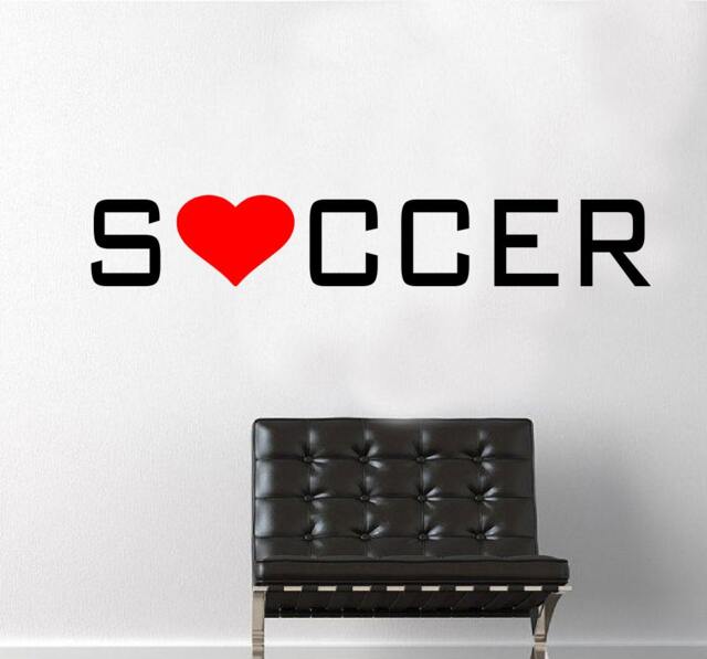 Soccer Heart Wall Decal - Sports Decals, Soccer Quotes, Sayings, Room Decor, Wall Decal, I Love - image 1