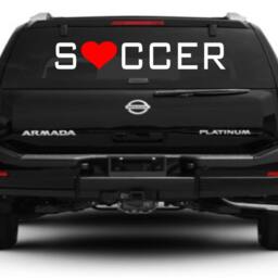 Soccer Heart Wall Decal - Sports Decals, Soccer Quotes, Sayings, Room Decor, Wall Decal, I Love - thumbnail 3