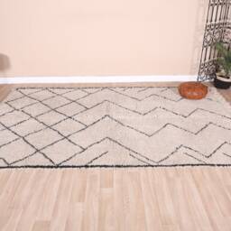 Authentic Moroccan Rug, Beni Ourain Rug 6x9 Ft - thumbnail 2