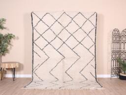 Authentic Moroccan Rug, Beni Ourain Rug 6x9 Ft - thumbnail 1