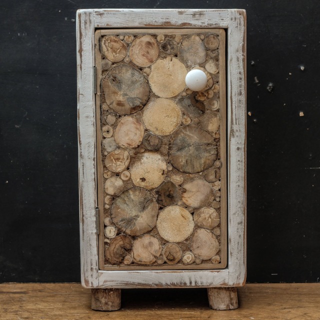Driftwood Free Standing Cabinet Rustic Bedside Table, Cornwall UK - image 1