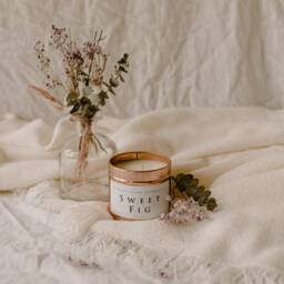 Sweet Fig Soy Wax, Handmade, Eco Friendly & Vegan Candle - thumbnail 2