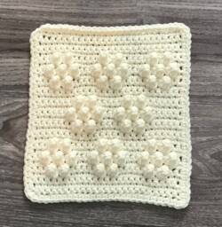 Daisies/Snowflake Square Crochet Pattern - Baby Blanket Squares Washcloth Facecloth