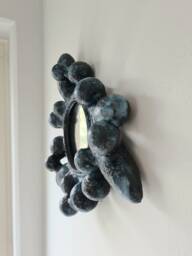 Ceramic Wall Art Sculpture, Modern Mirror Decor