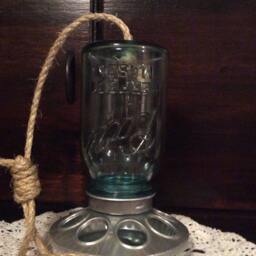 Hanging Mason Jar Bird Feeder - thumbnail 2
