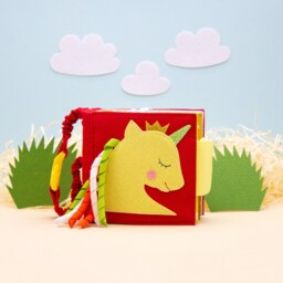 Felt Baby Quiet Book Unicorn Sensory Toy, Engaging Activities - thumbnail 2