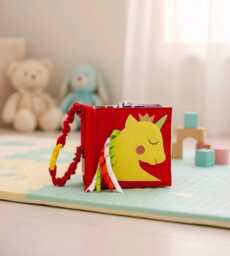 Felt Baby Quiet Book Unicorn Sensory Toy, Engaging Activities - thumbnail 1