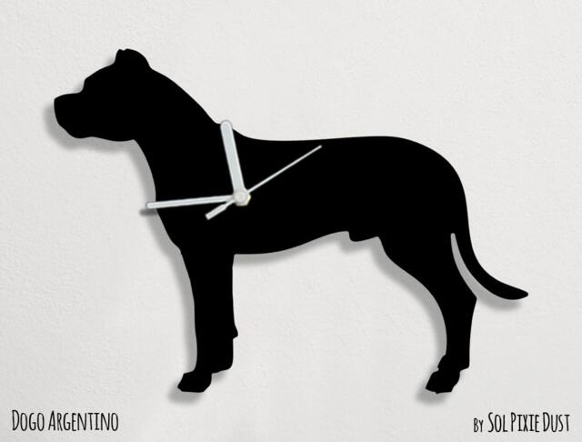 Dogo Argentino Dog - Wall Clock Silhouette - image 1