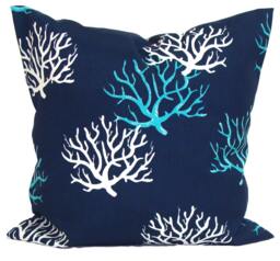Nautical Pillow Covers, Outdoor Cover, Blue Cover For A 20x20, 16x16, 18x18 Pillow, All Sizes - thumbnail 1