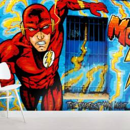 3D Graffiti Superhero Wall Mural, Removable Wallpaper - thumbnail 3