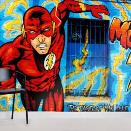 3D Graffiti Superhero Wall Mural, Removable Wallpaper - thumbnail 2