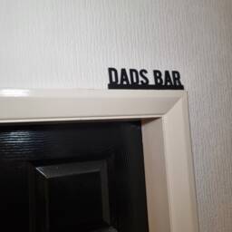 Dads Bar Door Topper, Shelf Decor, Wall Quirky Home Interior Gift, Door Decoration - thumbnail 2