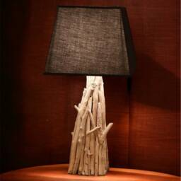 Driftwood Table Lamp, Bedside Lamp, Coastal Light Fixture - thumbnail 4