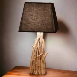 Driftwood Table Lamp, Bedside Lamp, Coastal Light Fixture - thumbnail 3