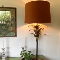 Burnt Orange Velvet French Drum Lampshade, Empire Ceiling Light Shade - thumbnail 2