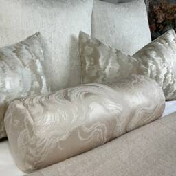 "Luxury Gold Champagne Cushion Bolster 16"" X 6"
