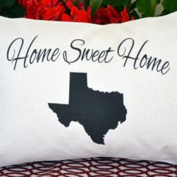 State Pillow, Pride, Personalized State, Texas, Location, State Gift, Home Sweet Home, Relocation, Moving Going Away -State - thumbnail 2