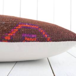 Vintage Turkish Kilim Pillow Cover 16x16 Bohemian Decor - thumbnail 4