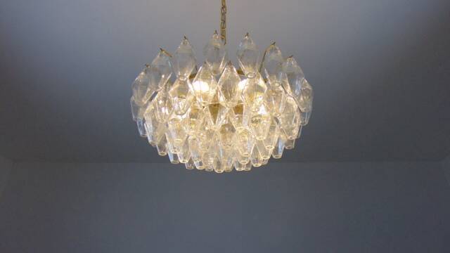 Murano Glass Clear Polierdri Chandelier - image 1