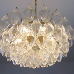 Murano Glass Clear Polierdri Chandelier - thumbnail 3