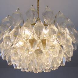 Murano Glass Clear Polierdri Chandelier - thumbnail 2