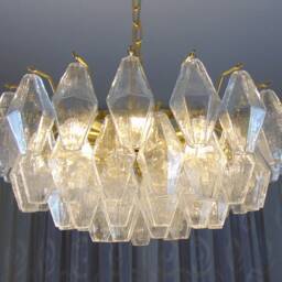Murano Glass Clear Polierdri Chandelier - thumbnail 4