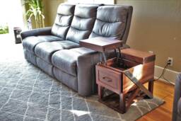 Solid Wood Lift Top End Table, Couch Side Cabinet With Storage, Handmade Usa - thumbnail 1