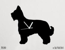 Briard Dog - Wall Clock Silhouette - thumbnail 1