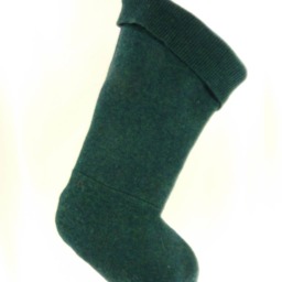 Christmas Stocking Shetland Wool Felt Green Argyle United Colors Of Benetton Italy Yellow Purple Magenta Recycled Repurposed Upcycled 889 - thumbnail 3