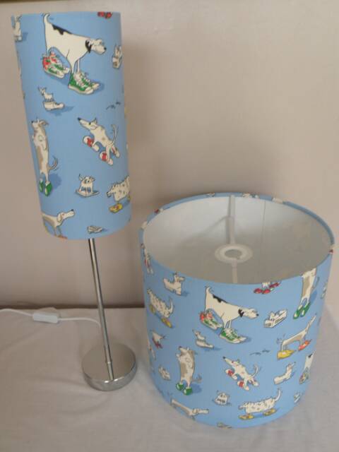 Dogs in Clogs Sanderson Fabric Lampshades 25 & 30cm Diameter Or Tall Thin Shade - image 1
