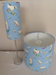 Dogs in Clogs Sanderson Fabric Lampshades 25 & 30cm Diameter Or Tall Thin Shade - thumbnail 1