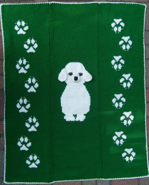 Puppy Love Blanket Hand Knitting Pattern PDF