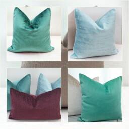 Taupe Velvet Pillow Cover, Patterned Cover, Taupe Pillow Cover - thumbnail 2