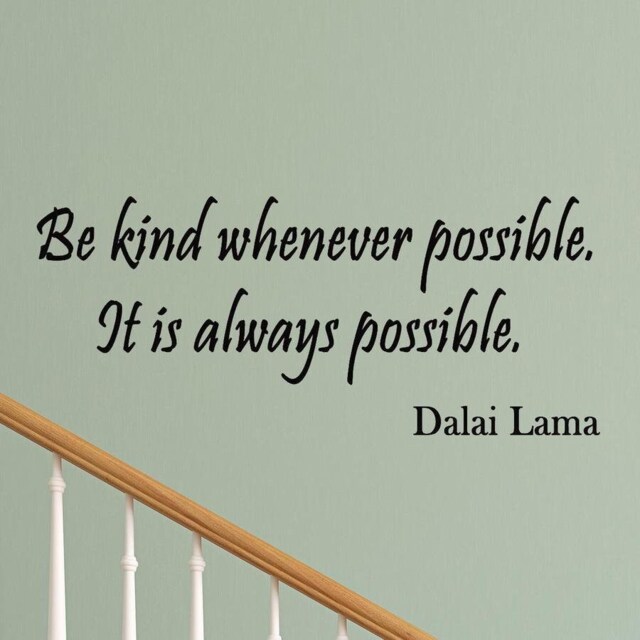 Vwaq Dalai Lama Wall Art Quotes Buddhism - Be Kind Whenever Possible Vinyl Lettering - image 1