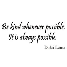 Vwaq Dalai Lama Wall Art Quotes Buddhism - Be Kind Whenever Possible Vinyl Lettering - thumbnail 2