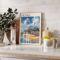 Cromer Beach Poster North Norfolk Coastal Art Print - thumbnail 3