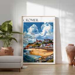 Cromer Beach Poster North Norfolk Coastal Art Print - thumbnail 2