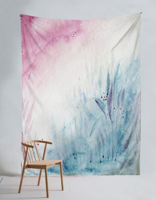 Watercolor Abstract - Wall Tapestry Tapestry Hangings Wanderlust Bohemian Home Decor Dorm T#51 - image 1