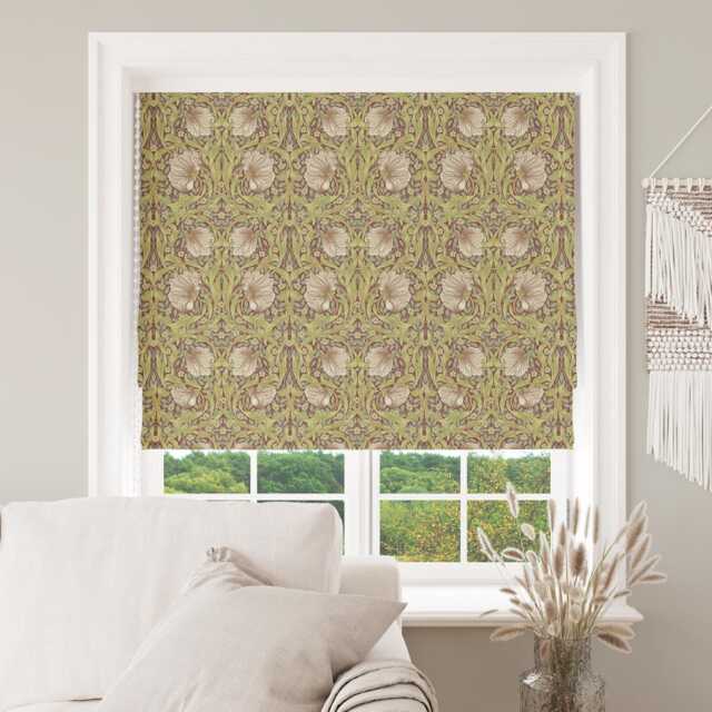 Custom Made To Measure Roman Blind Shade William Morris Pimpernel Crimson Hand Crafted - image 1