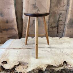 Milking Stool #3 in Walnut & White Oak - thumbnail 3
