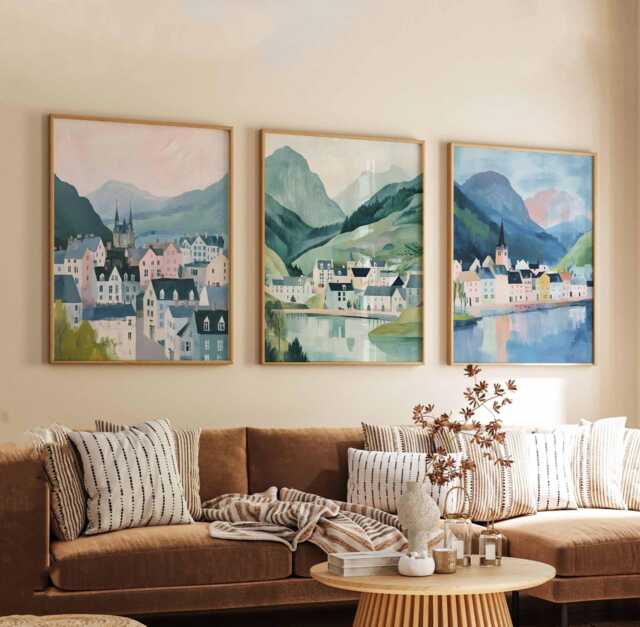 Set Of 3 Glencoe Posters, Scotland Landscape Prints, Highland Travel Wall Art, Nature Poster Set, Scenic Decor Gift For Home - image 1