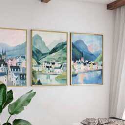 Set Of 3 Glencoe Posters, Scotland Landscape Prints, Highland Travel Wall Art, Nature Poster Set, Scenic Decor Gift For Home - thumbnail 3