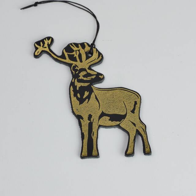 Tree Decorations - Rain-Dear Leather Festive Ornament Handmade Trinket Novelty Bauble Weird & Wacky - image 1