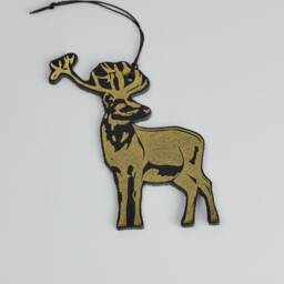 Tree Decorations - Rain-Dear Leather Festive Ornament Handmade Trinket Novelty Bauble Weird & Wacky - thumbnail 1