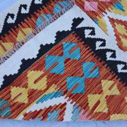 3x9 Ft Maimana Chubi Stunning New Runner Rug, Flatweave Oriental Rug Afghan Handmade Kilim Turkmen Hallway - thumbnail 4