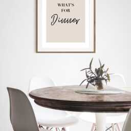 What's For Dinner, Kitchen Wall Print, Quotes, Phrases Dining Room Prints Art, Beige Home Decor Room, Bedroom Art - thumbnail 3