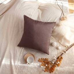 Light Purple - Pinkish Smokey Purple Pillow, Decorative Throw Pillow Cover, Cushion Accent Linen Blend, Sparkles Pillowcase - thumbnail 2